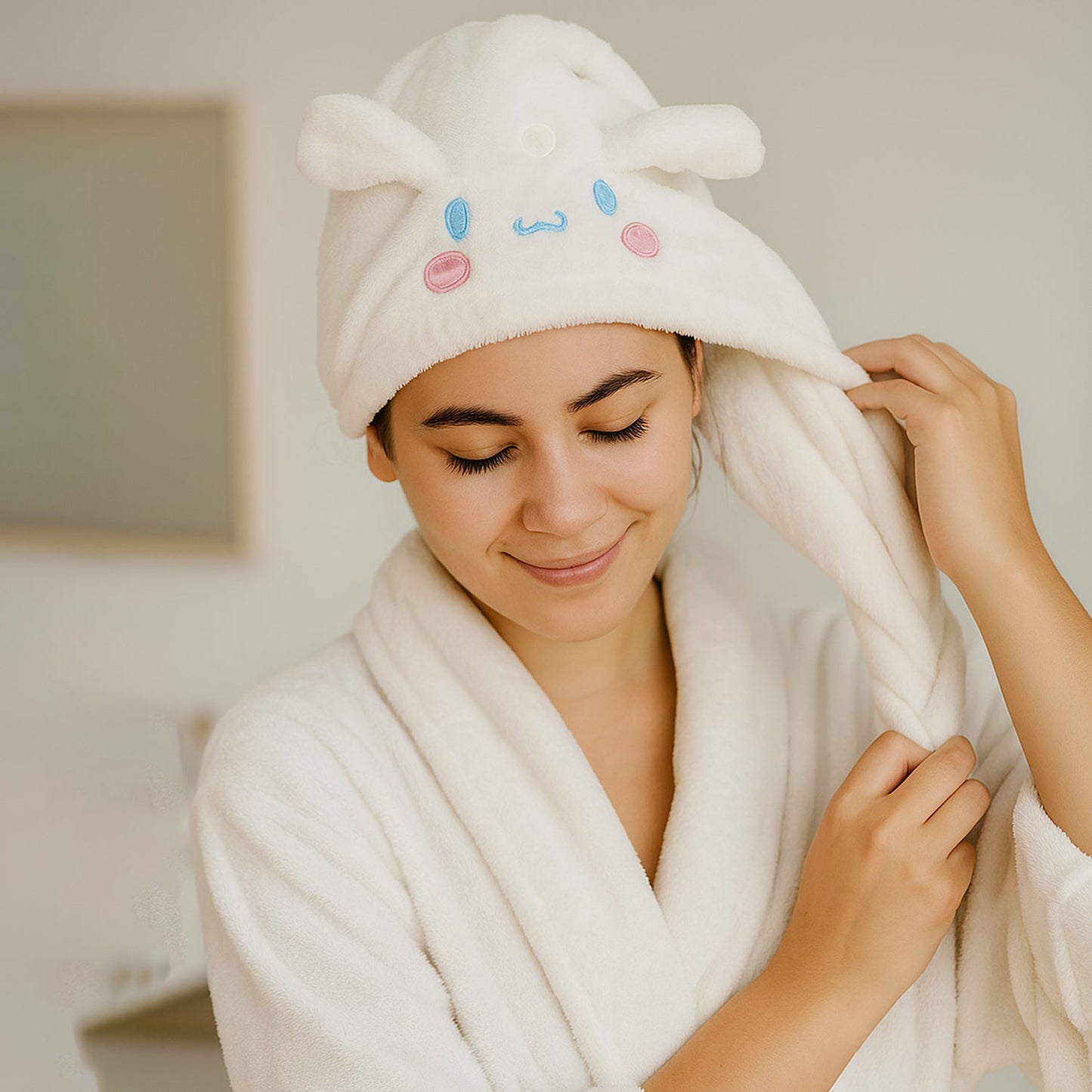 Soft Microfiber Hair Drying Towel Wrap (1 pc / Mix Design)