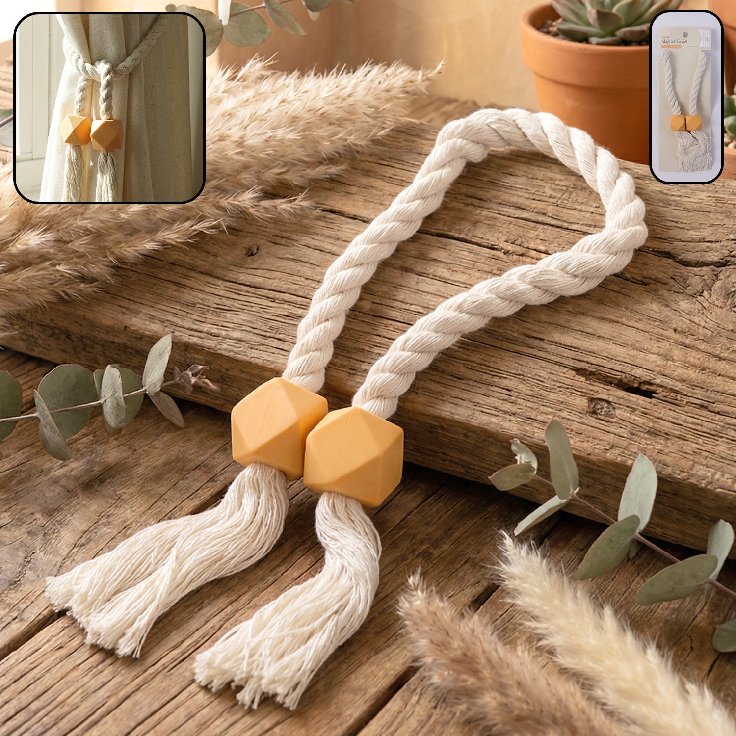Premium magnetic curtain tieback for home