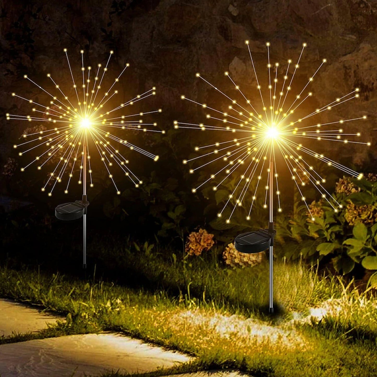 Decorative Solar Firework LED Garden Lights (2 Pc)