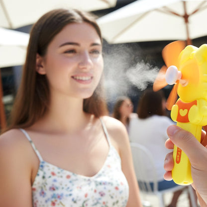 Hand Press Mini Portable Fan Toy (1 Pc, Mix Color & Design)
