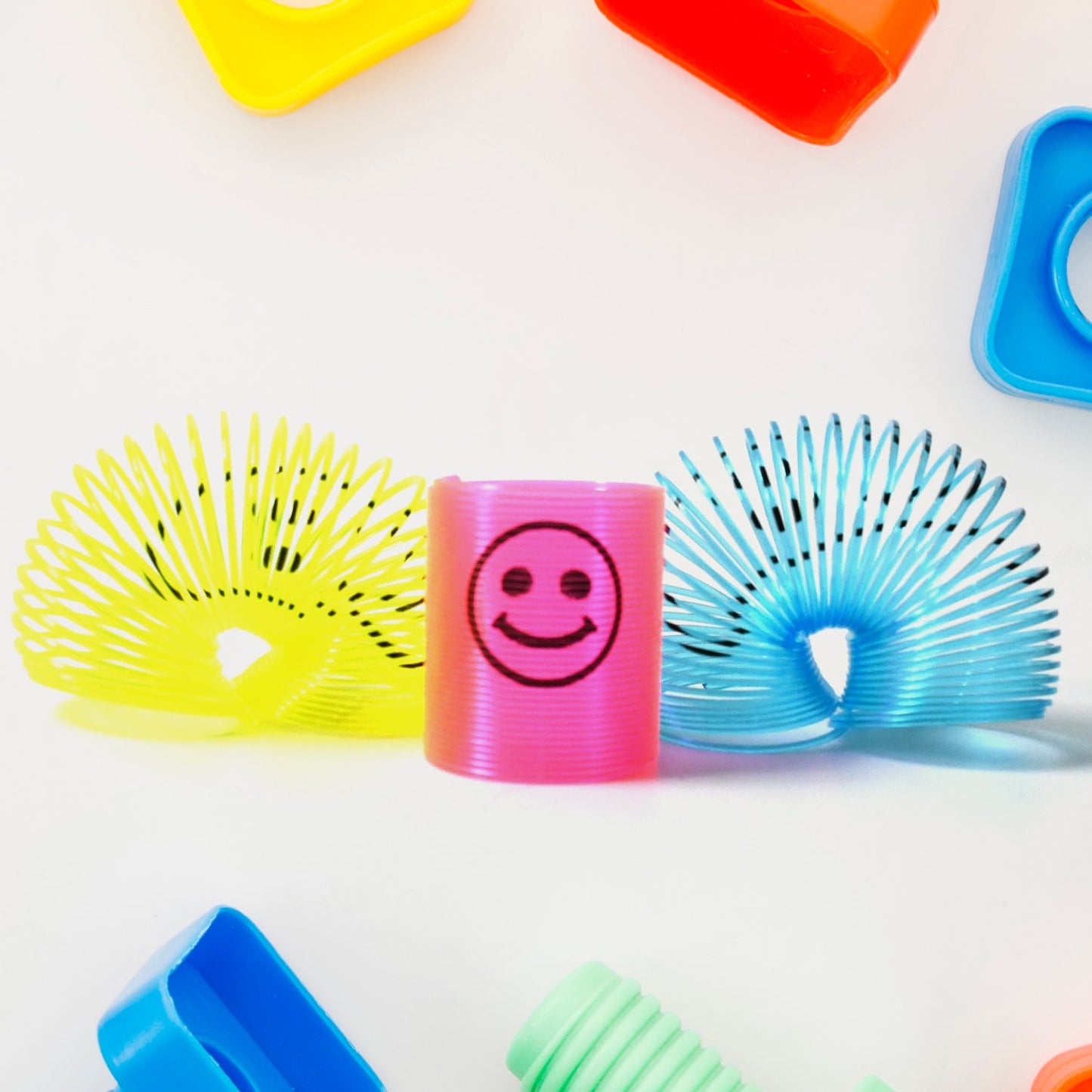 Multicolor Magic Smiley Spring, Spring Toys, Slinky spring toy(12 Pcs Set)