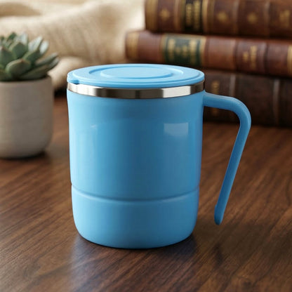 350ml Stainless Steel Mug: Insulated, Leakproof Lid, Hot/Cold Drinks (Mix Color)
