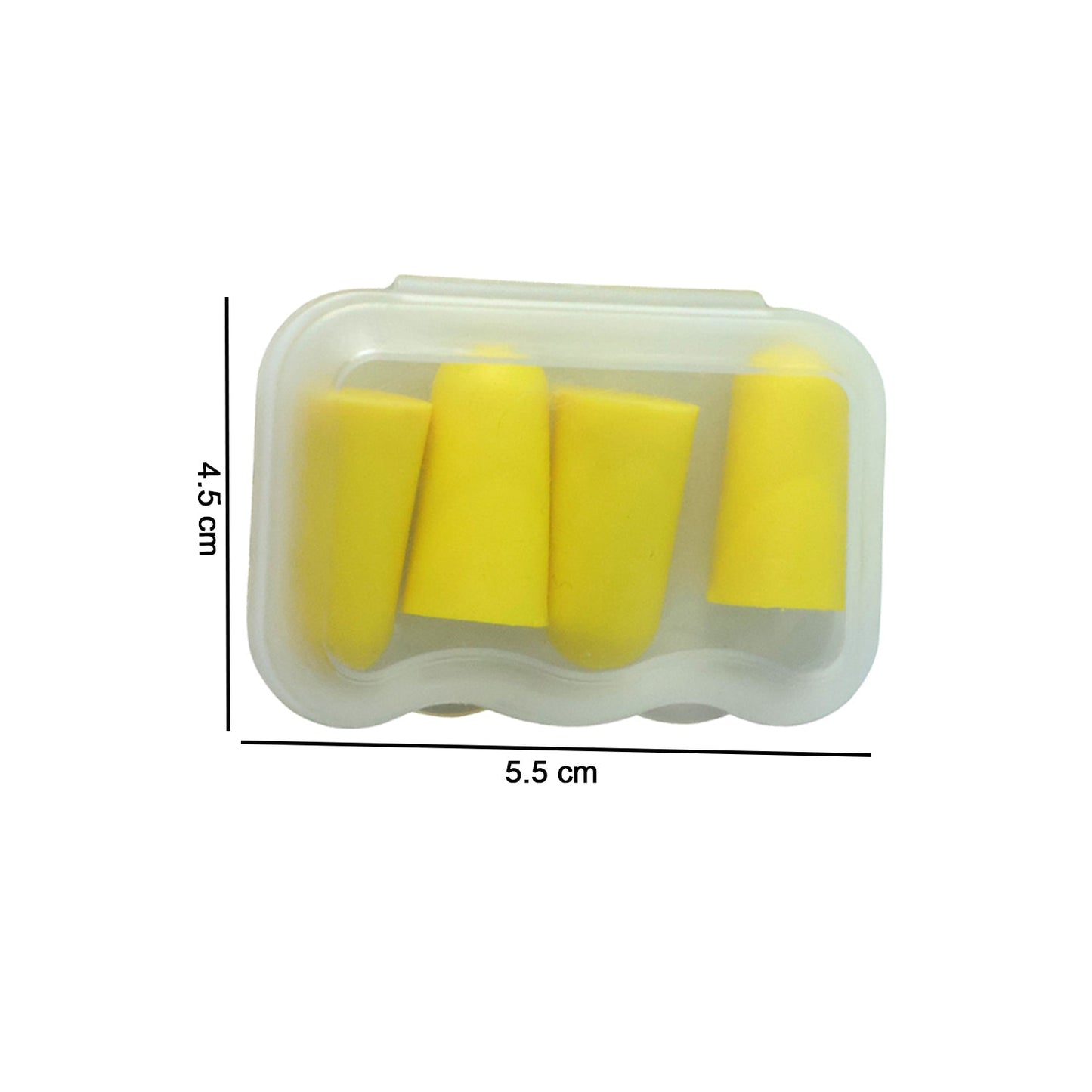 Soft Foam Noise Reduction Ear Plugs with Compact Storage Case (4 Pair / 8 Pcs)