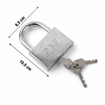Heavy Steel Premium Square Padlock 70mm with 3 Keys  Hardened Shackle for Doors