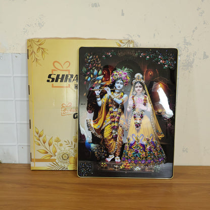 Premium Radha Krishna Decorative Wall Frame (1 Pc, 60x45 Cm)