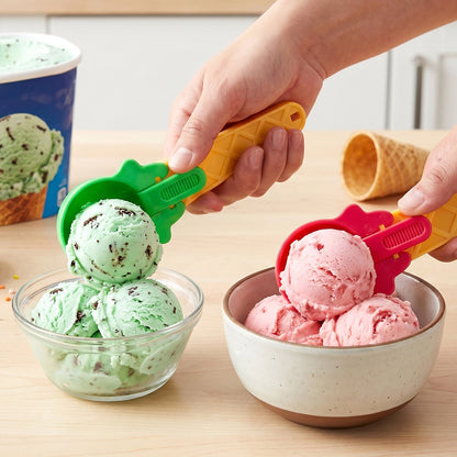 Plastic Premium Ice Cream Scoop Set – 2 Pcs