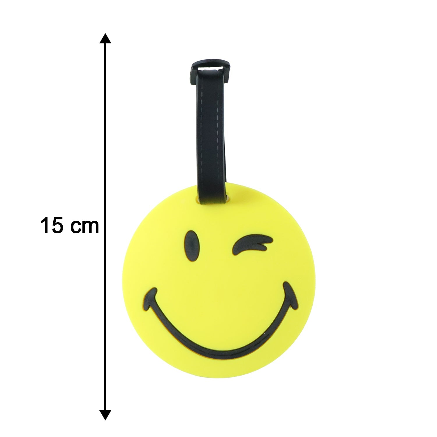 smiley luggage identifier tag