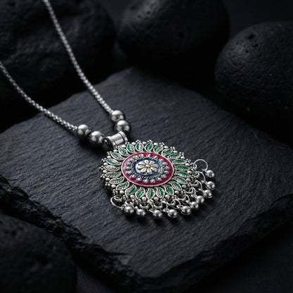Floral mandala pendant
