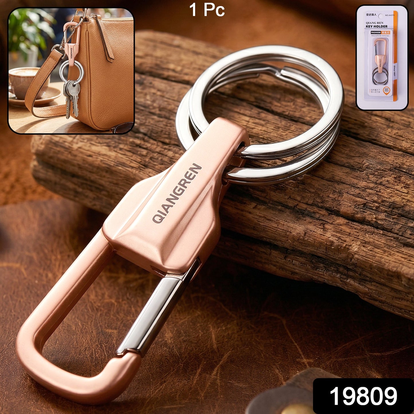Heavy Duty Keychain Organizer with Quick Release Hook for Keys (1 Pc)