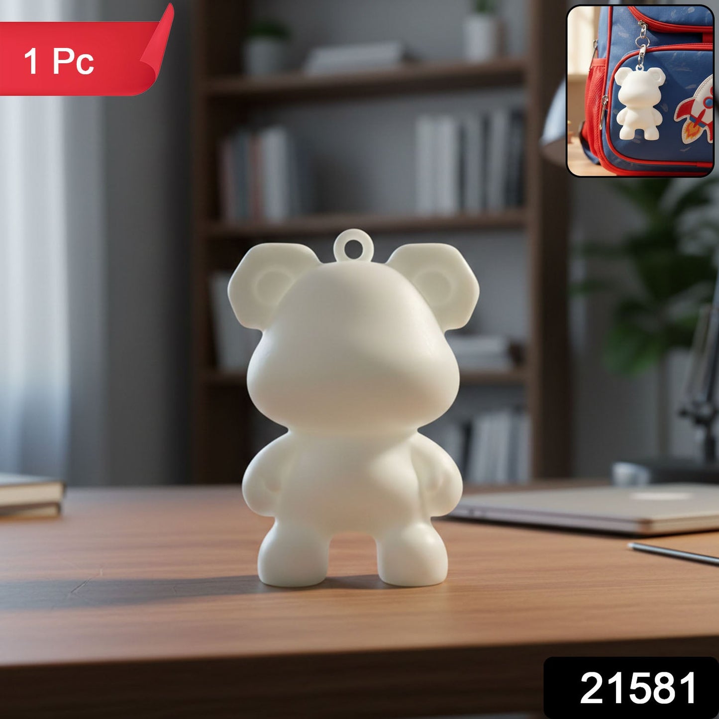 cartoon bear shaped keychain accessory